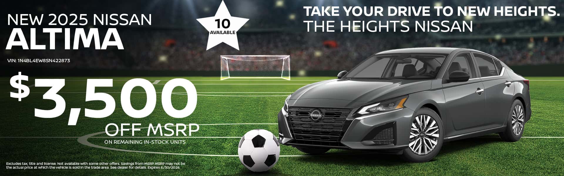 2025 Nissan Altima Buy Offer | Heights Nissan