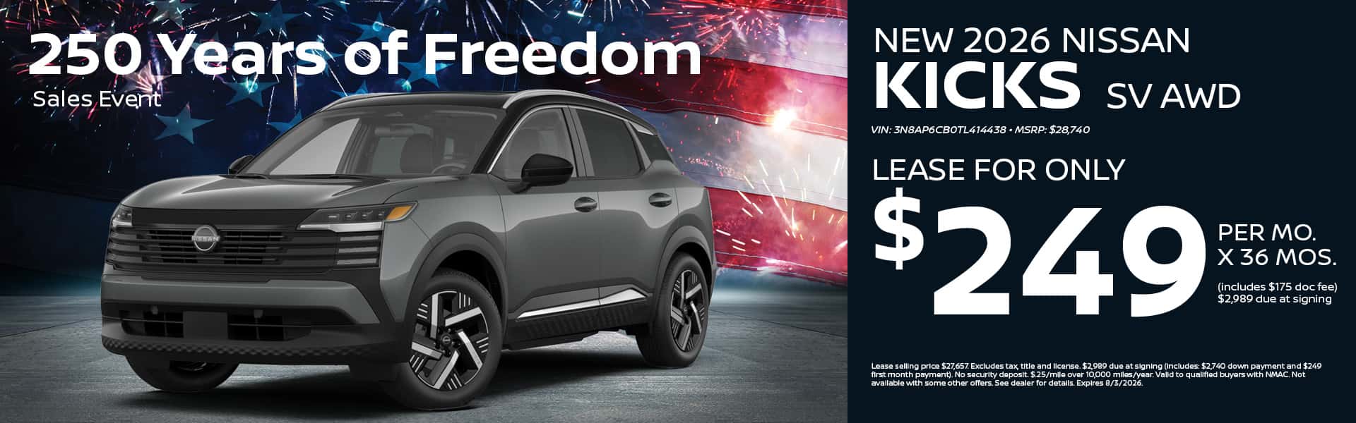 2026 Nissan Kicks Lease Offer | Heights Nissan