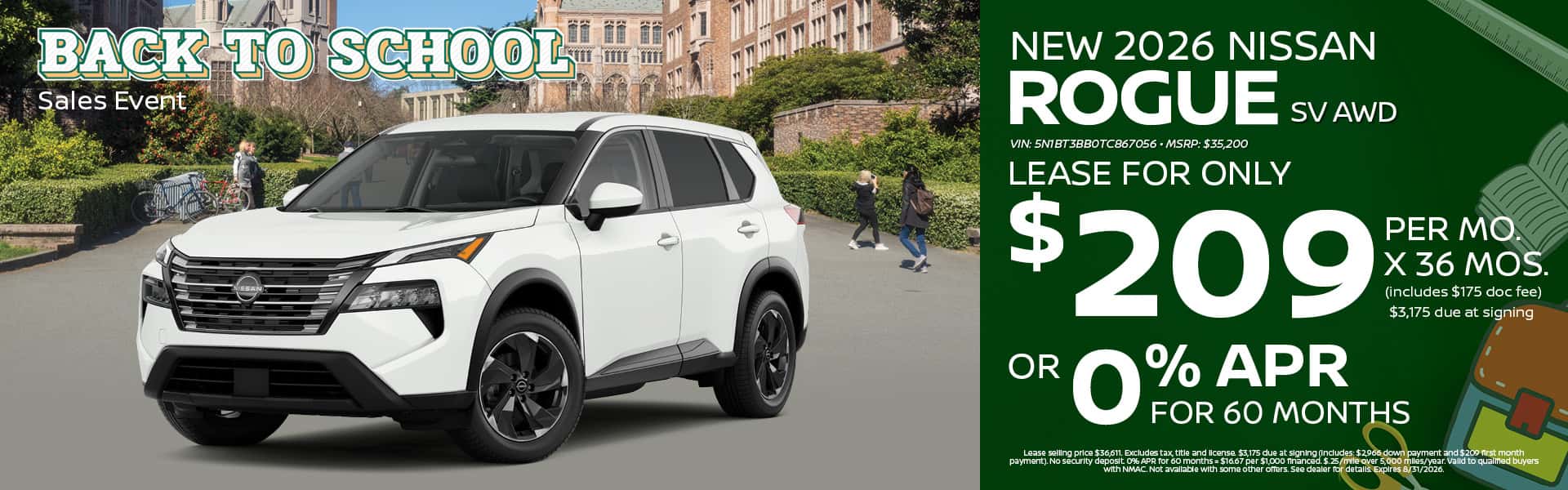 2026 Nissan Rogue Lease or Finance Offer | Heights Nissan