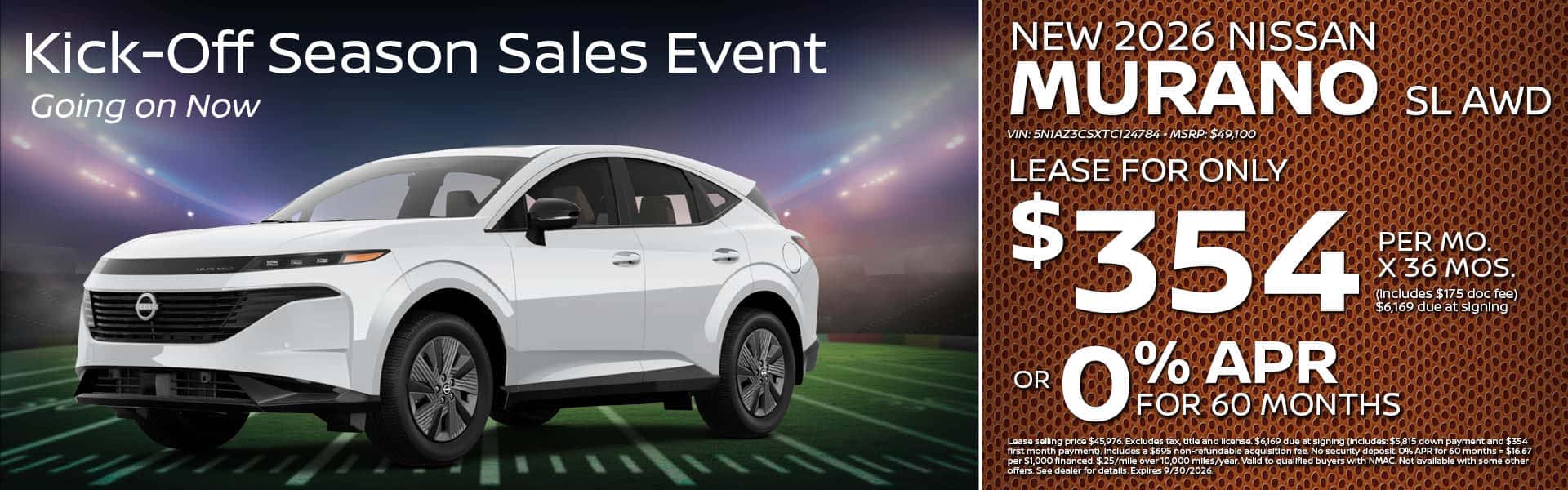 2026 Nissan Murano Lease or Finance Offer | Heights Nissan