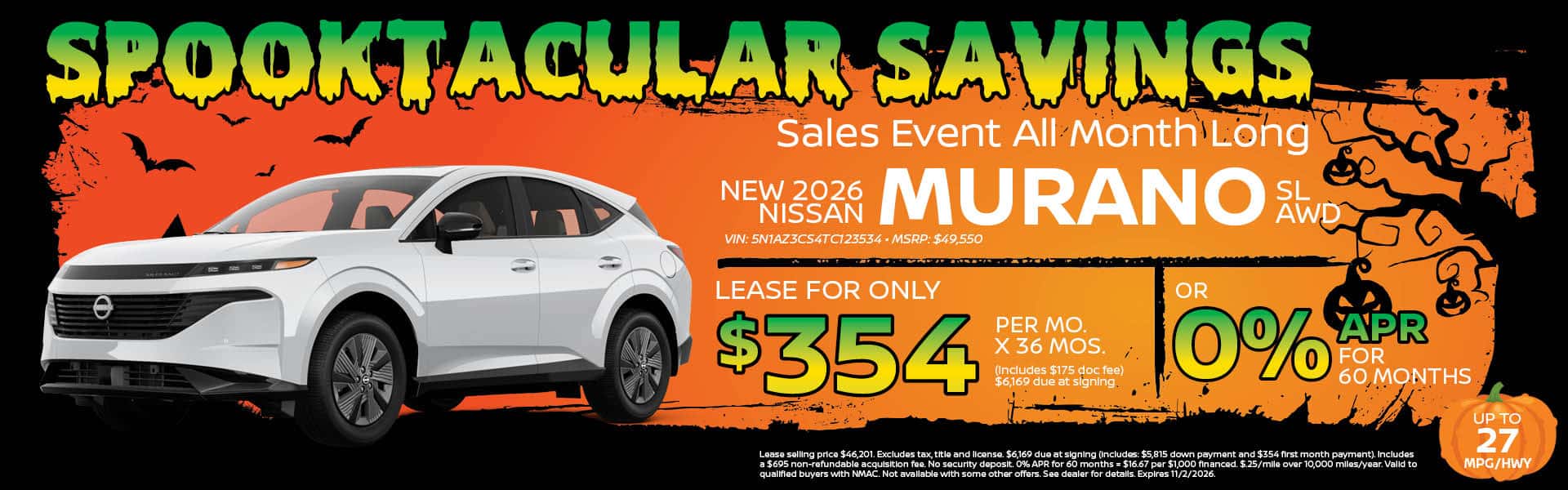 2026 Nissan Murano Lease or Finance Offer | Heights Nissan