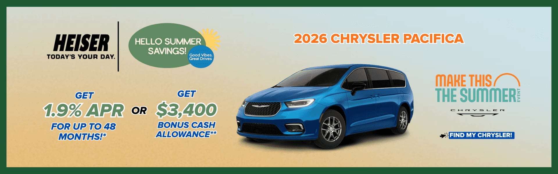 Get 1.9% APR for up to 48 months + $3,400 Bonus Cash Allowance!*