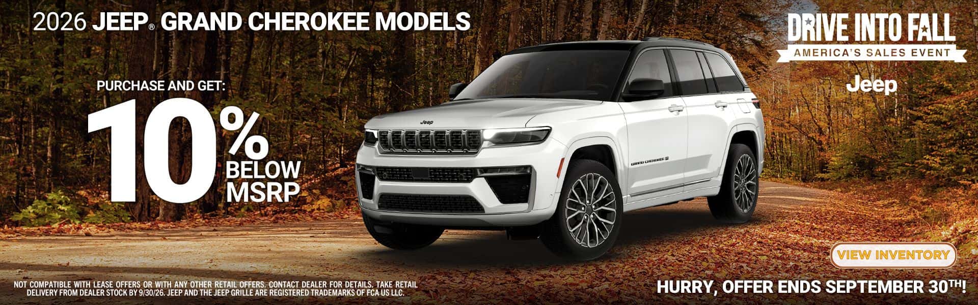 Sept 26 OEM offer Grand Cherokee