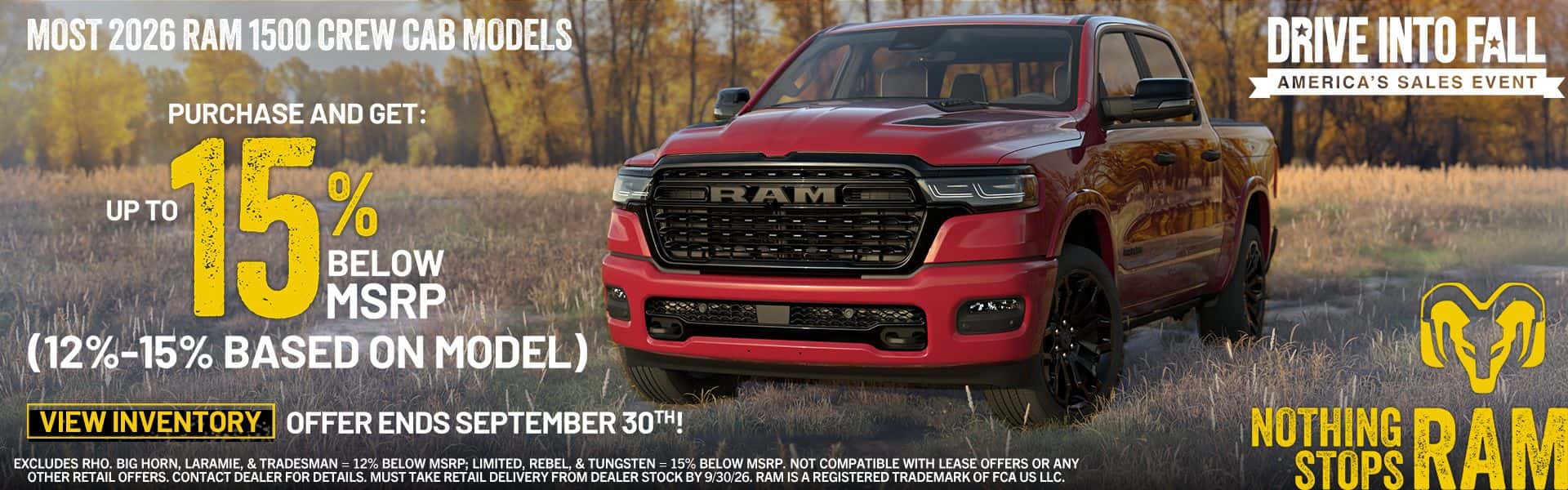 Sept 26 OEM offer Ram 1500