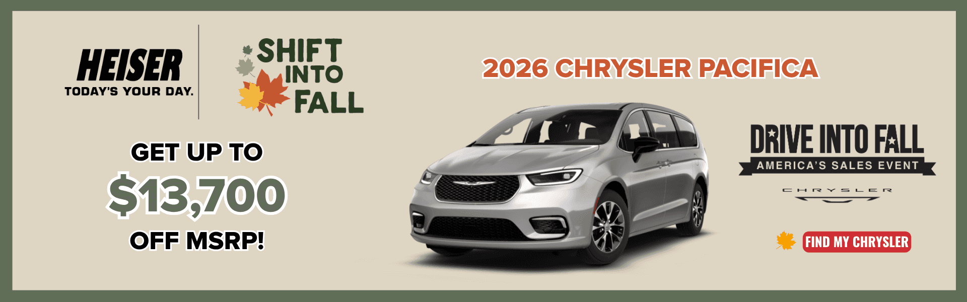 Up to $13,700 OFF MSRP*