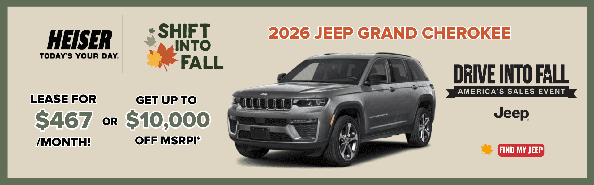 Lease for $467/month OR Up to $10,000 OFF MSRP*