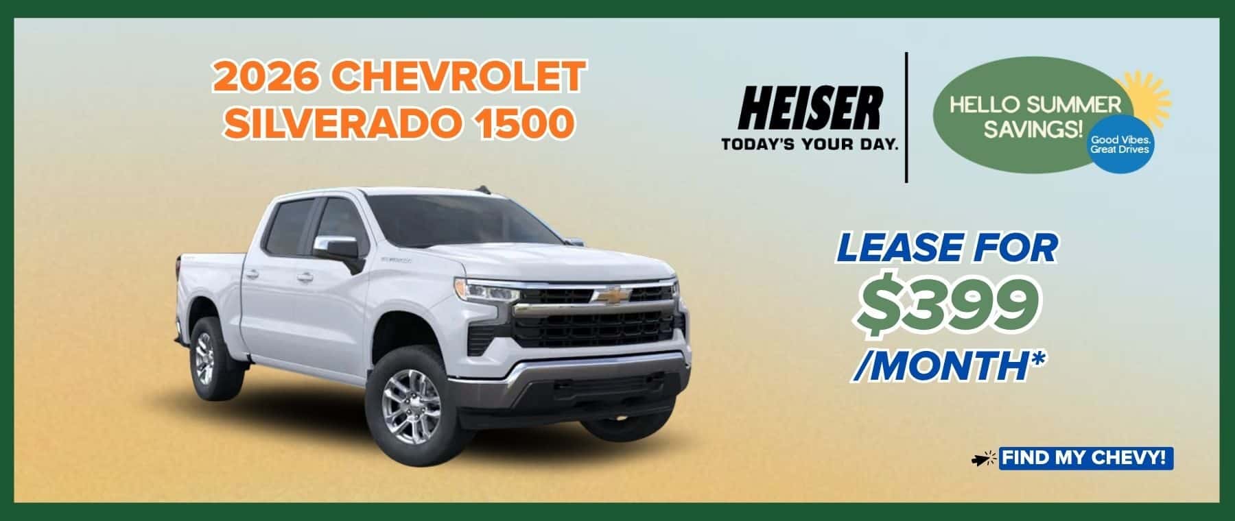 2026 Chevy Silverado 1500 Lease 399/month