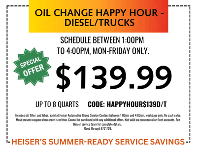 Oil change diesel/trucks