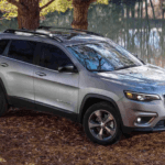 Jeep Cherokee in the woods