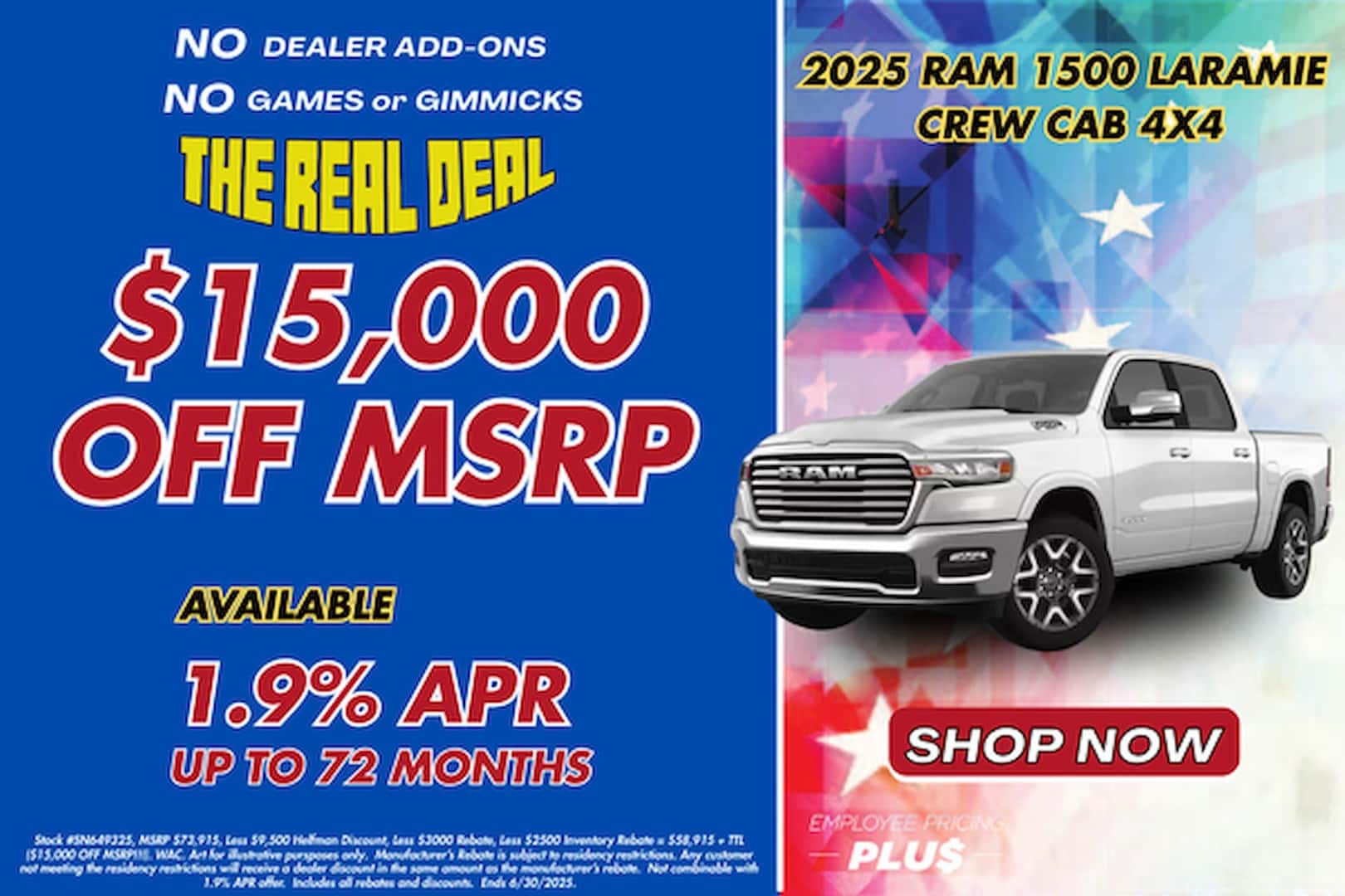 RAM Employee Pricing