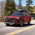 REd Subaru Ascent on Road