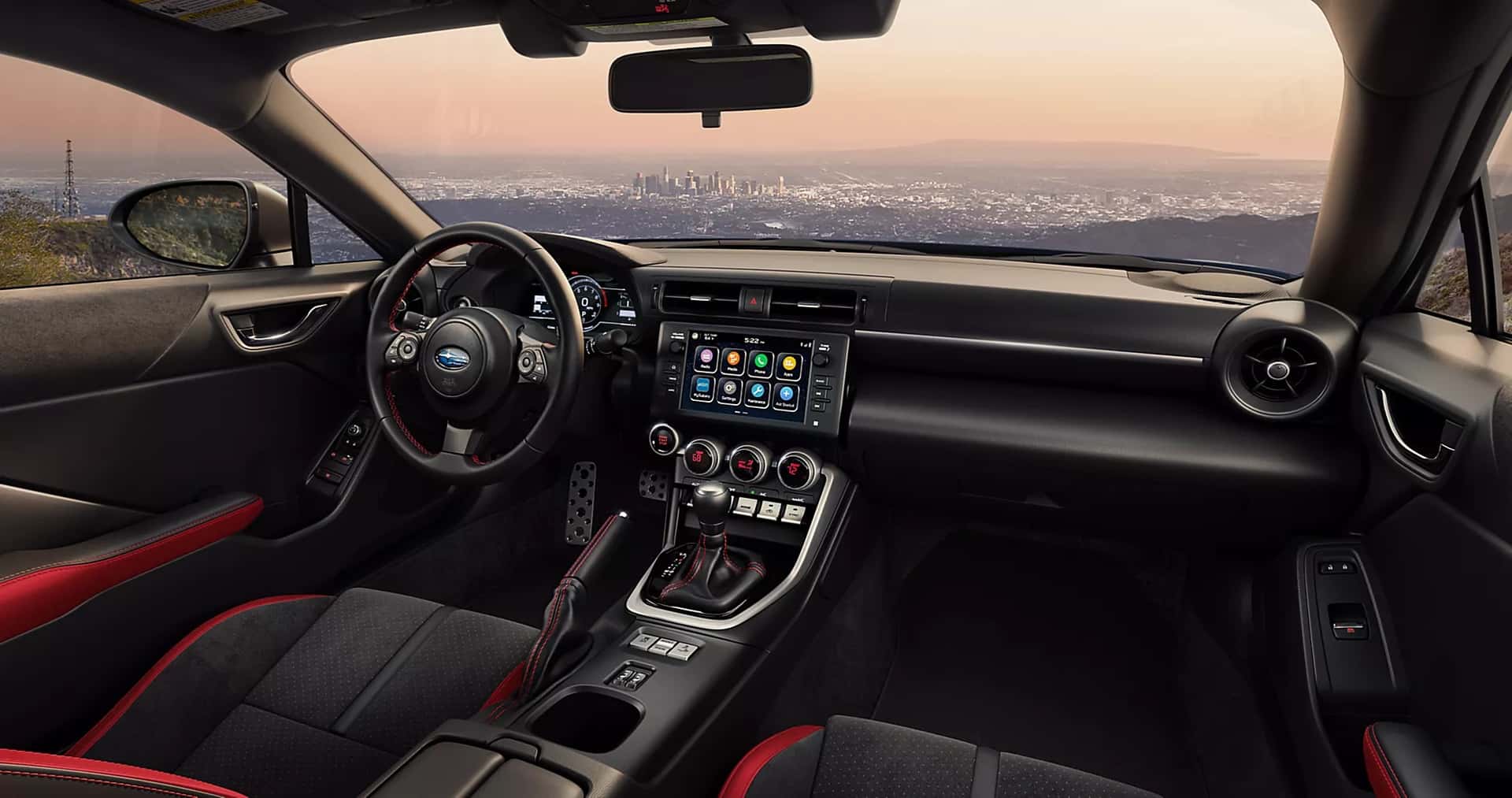 Interior shot of a Suabru BRZ interior