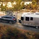 2025 Subaru Ascent SUV towing an Airstream trailer