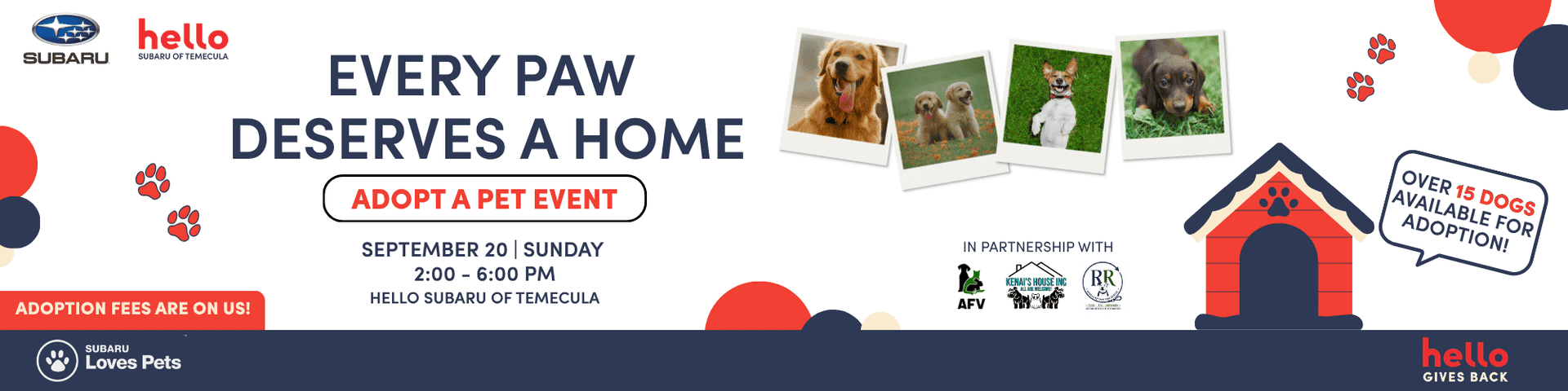 Hello Subaru of Temecula Adopt a Pet Event