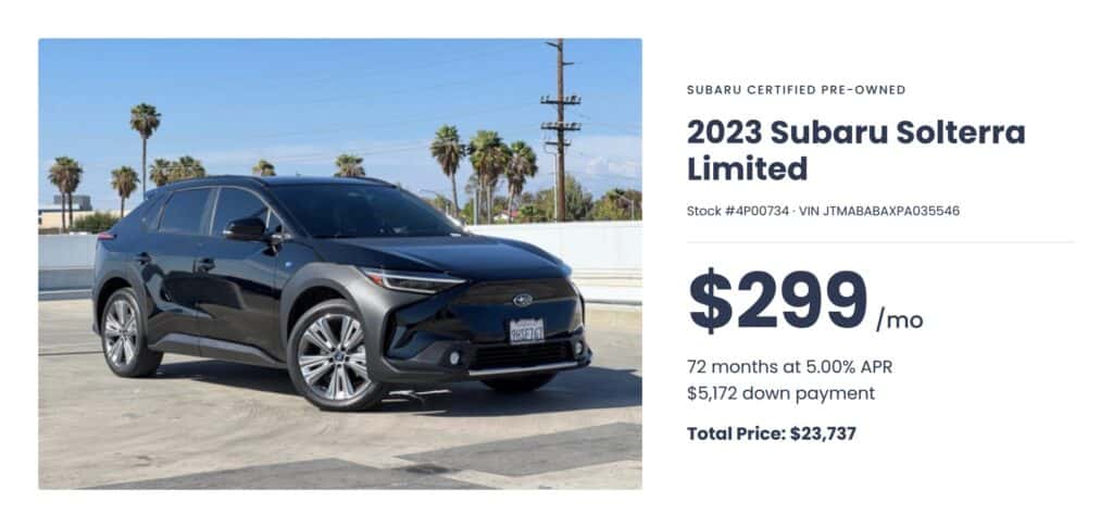 Certified Pre-Owned 2023 Subaru Solterra Limited