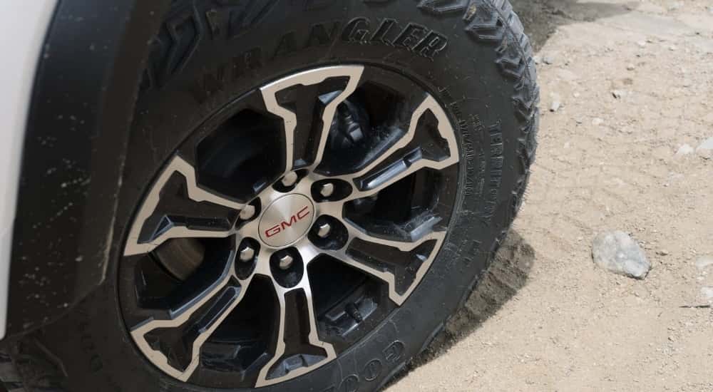 Wheel on a white 2026 GMC Canyon for sale