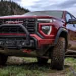 Red 2026 GMC Canyon AT4X for sale off-roading