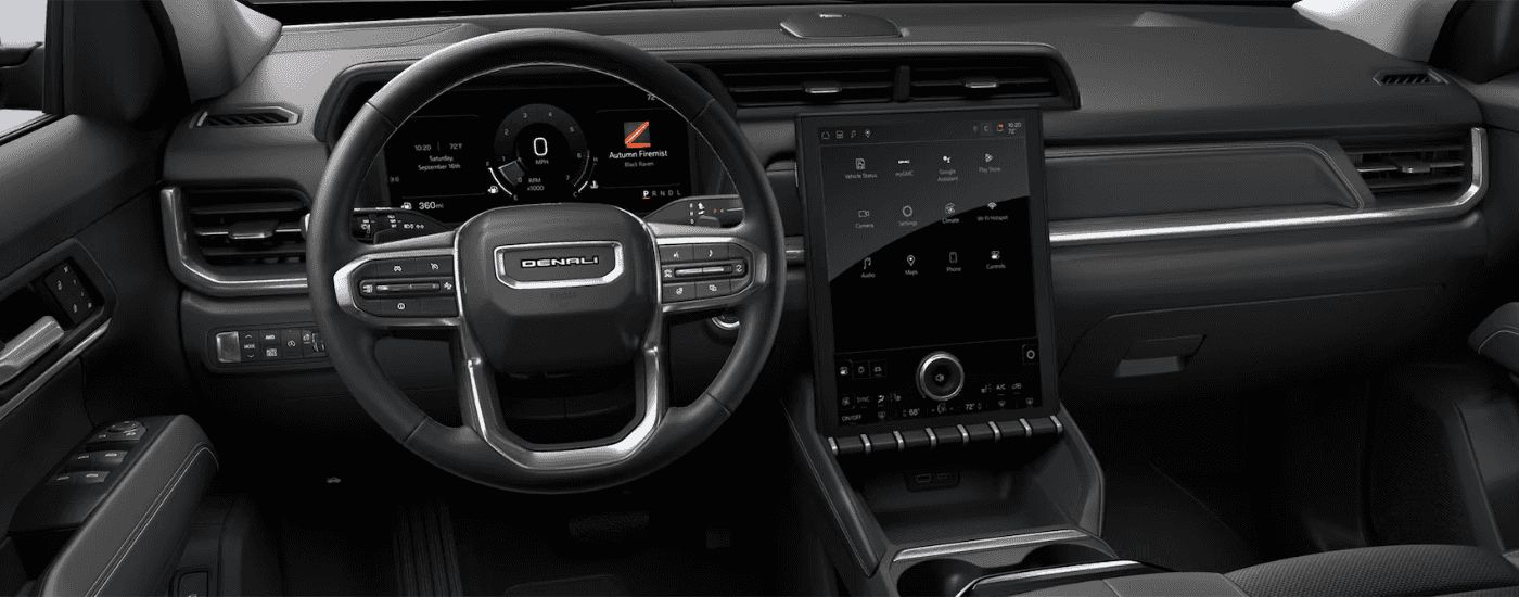 Black interior of a 2025 GMC Terrain