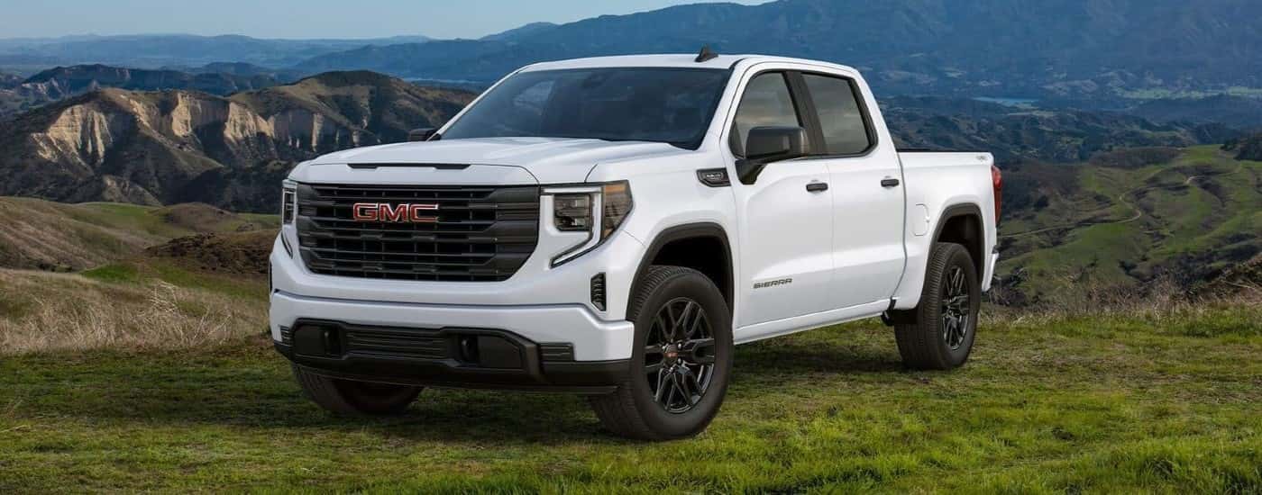White 2024 GMC Sierra 1500 parked at an angle