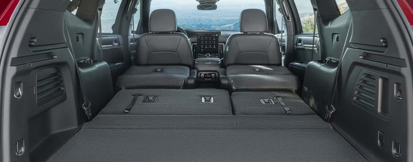 2026 Acadia Black Interior from the rear view