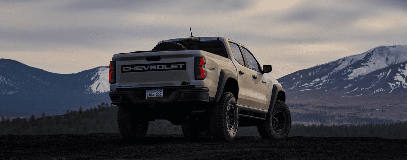 Tan 2026 Chevy Colorado ZR2 Sport from the rear
