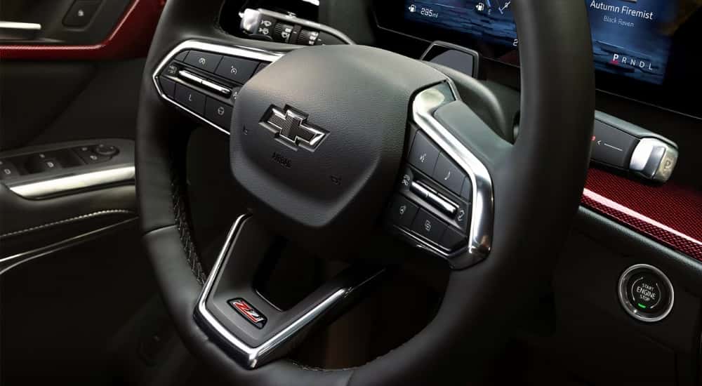 Steering wheel in a 2026 Chevy Traverse Z7