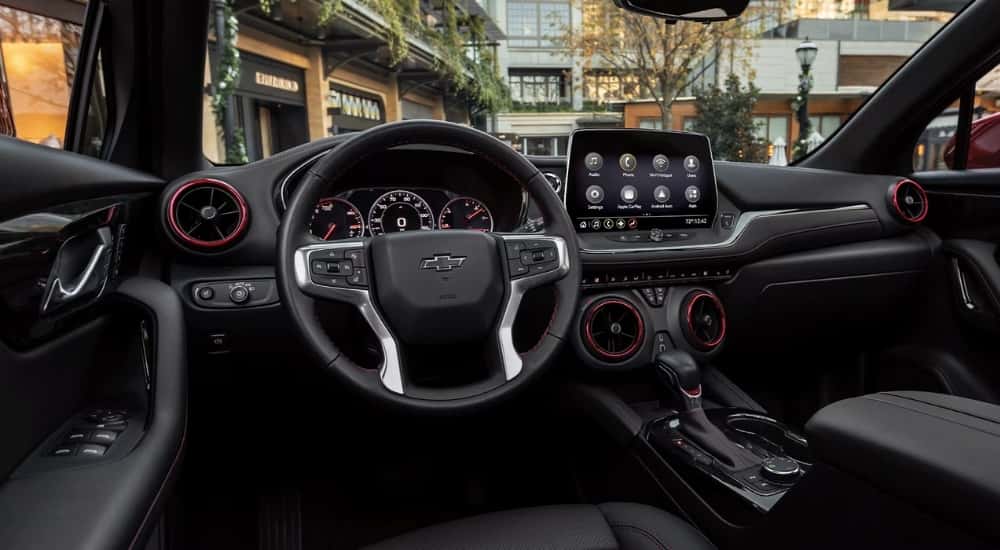Interior in a 2026 Chevy Blazer RS