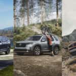A collection of images of the Honda CR-V, Honda Pilot and Honda Passport