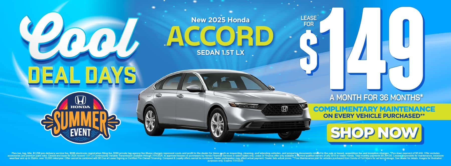 New 2025 Honda Accord Sedan 1.5T LX "Lease for $149/mo for 36 months* Free Maintenance on Every Vehicle Purchased**"