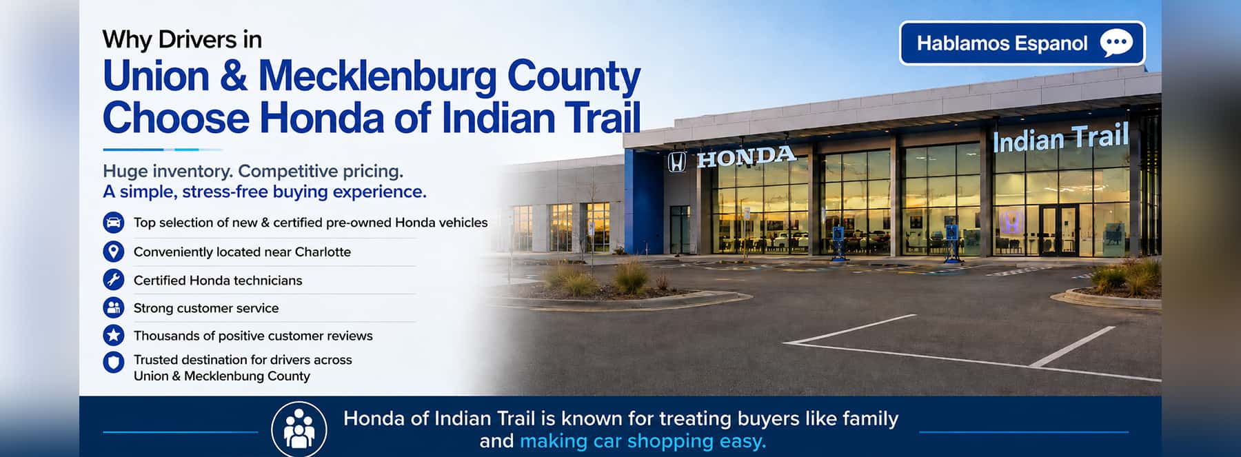 Why Buy at Honda of Indian Trail