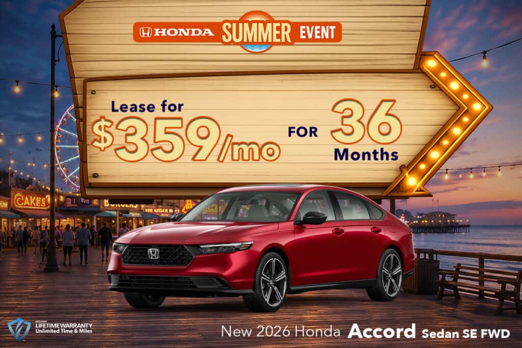Lease a New 2026 Honda Accord Sedan SE FWD 