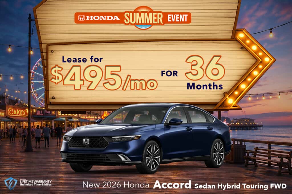 Lease a New 2026 Honda Accord Sedan Hybrid Touring FWD 