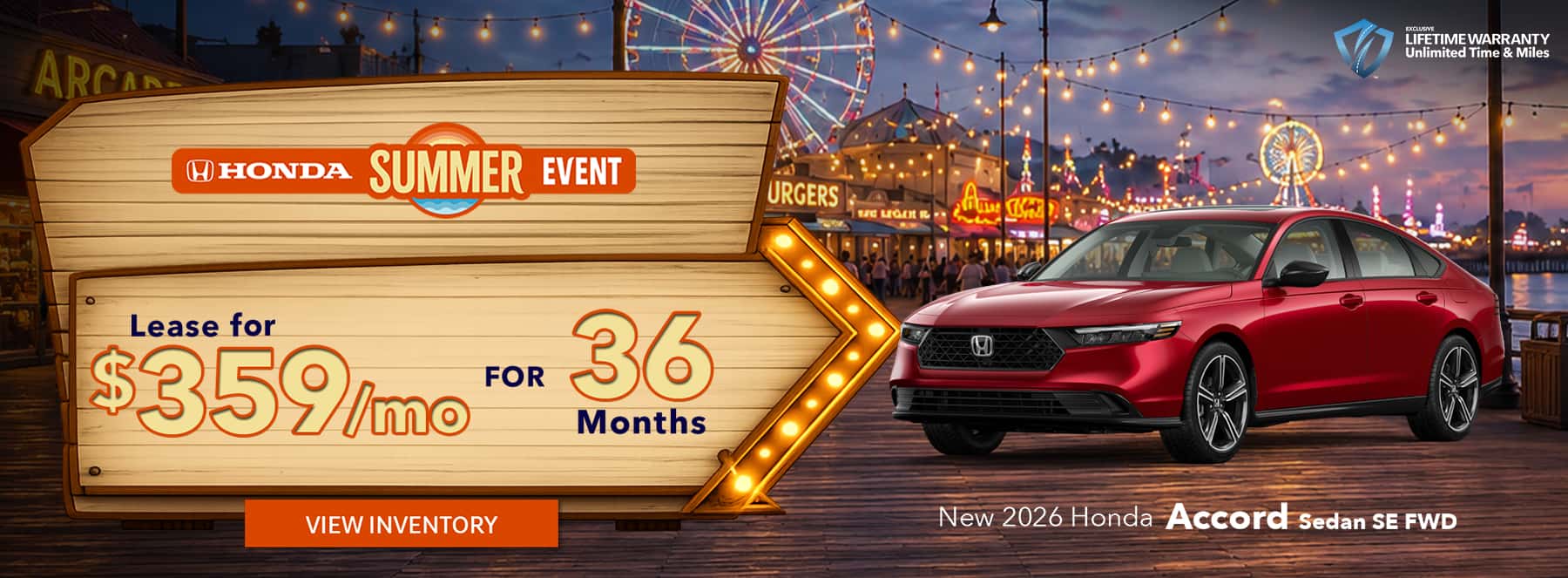 Lease a New 2026 Honda Accord Sedan SE FWD for
