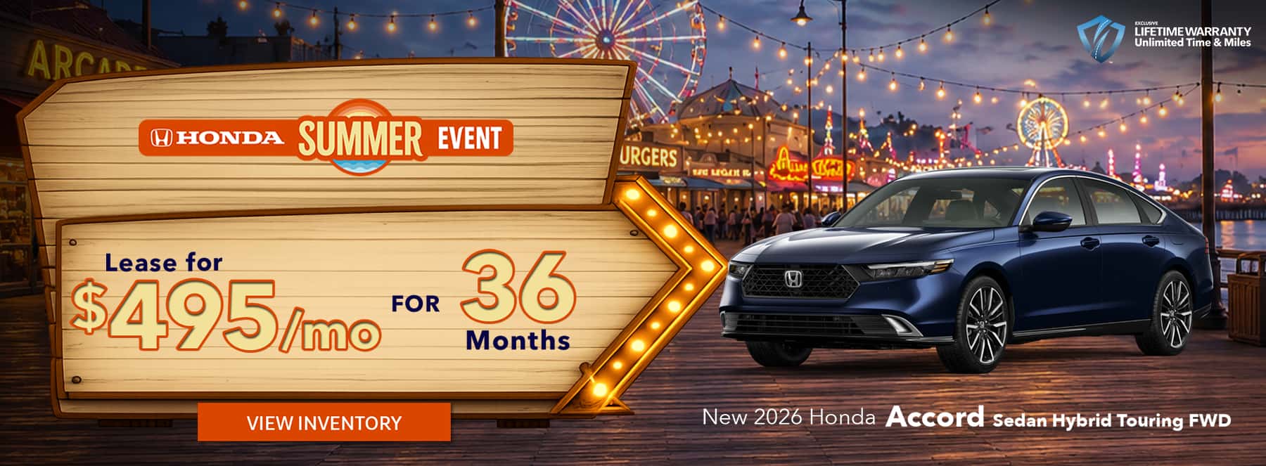 Lease a New 2026 Honda Accord Sedan Hybrid Touring FWD for