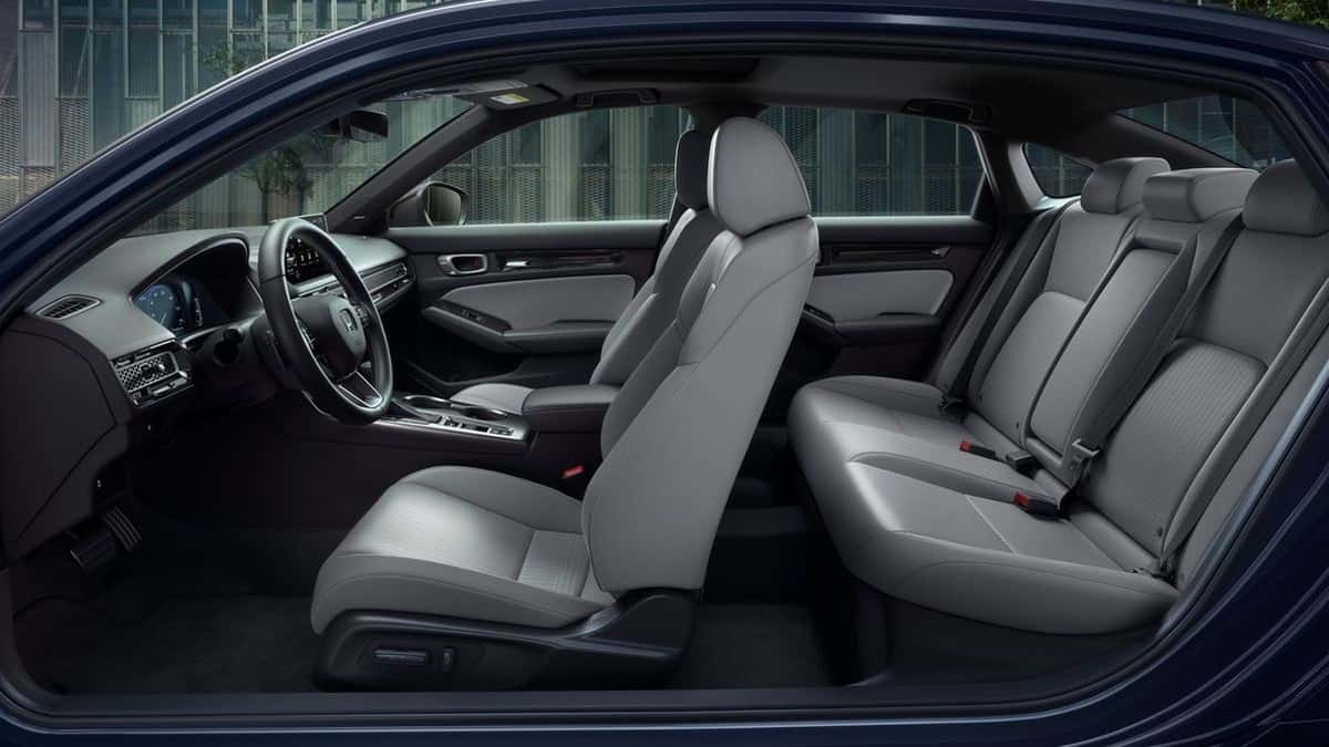 2026 Honda Civic Sport Touring Hybrid interior seating, side profile