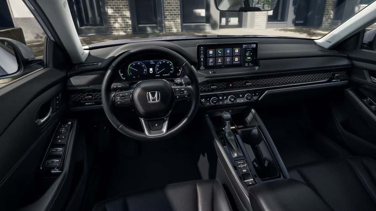 2026 Honda Accord Hybrid cabin with digital instrument cluster and center touchscreen