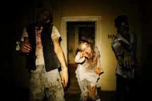 Zombie inside an Abandoned Building