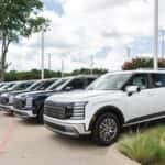 A row of 2026 Hyundai Palisades at Huffines Hyundai McKinney