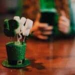 Leprechaun hat on a wooden table