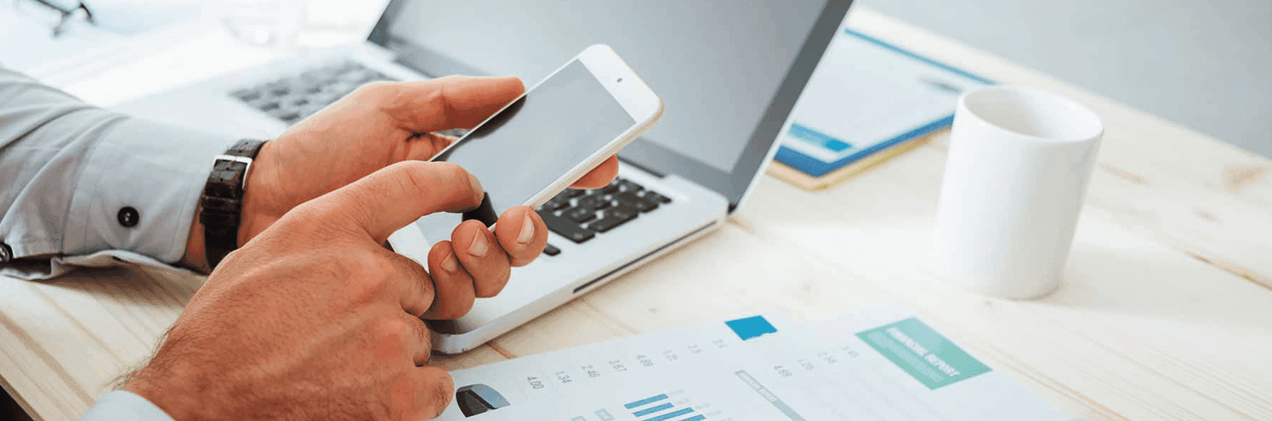 Man shopping online