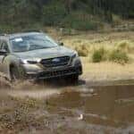 Car Driving in Puddle