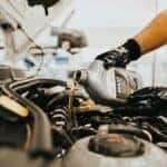 Pouring Oil to Engine