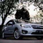 White Subaru Impreza