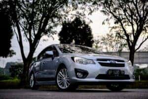 White Subaru Impreza