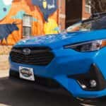 A blue Subaru Impreza