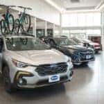 A silver Subaru Crosstrek parked at Huffines Subaru Corinth