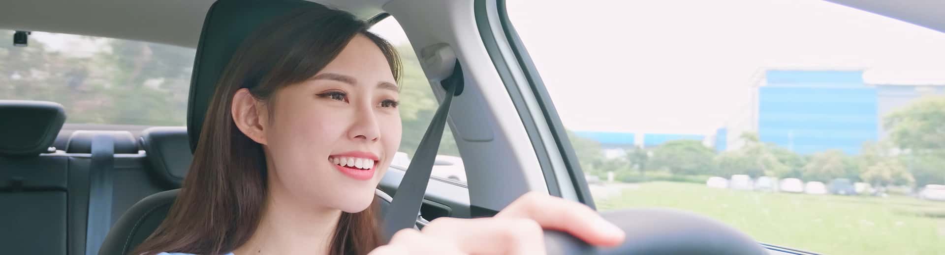 korean woman driving car