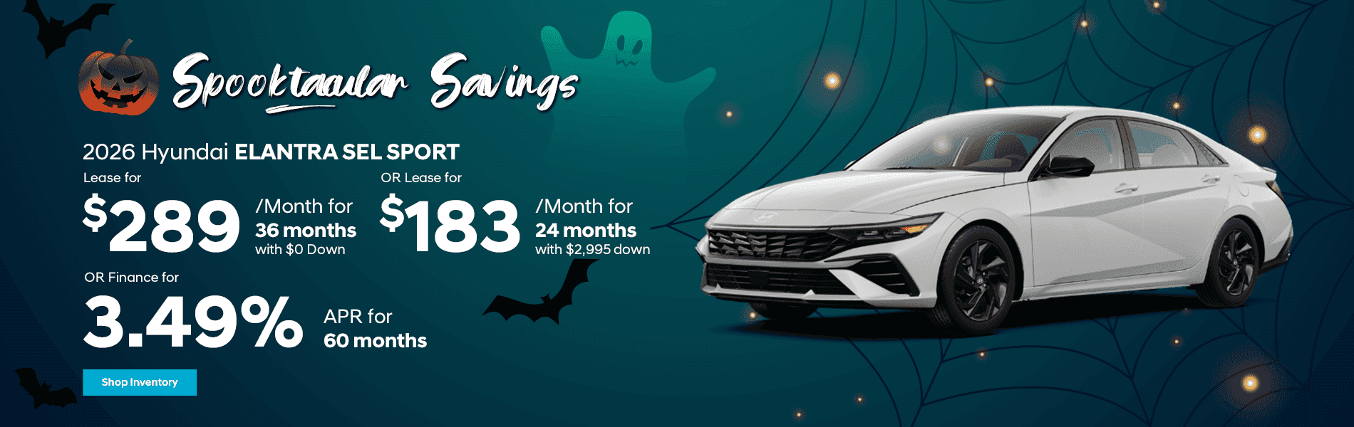 Lease for $289/month for 36 months with $0 due at lease signing OR Lease for $183/month for 24 months with $2,995 due at lease signing OR Finance for 3.49% for 60 months