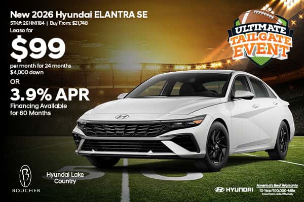 Lease a New 2026 Hyundai Elantra SE!