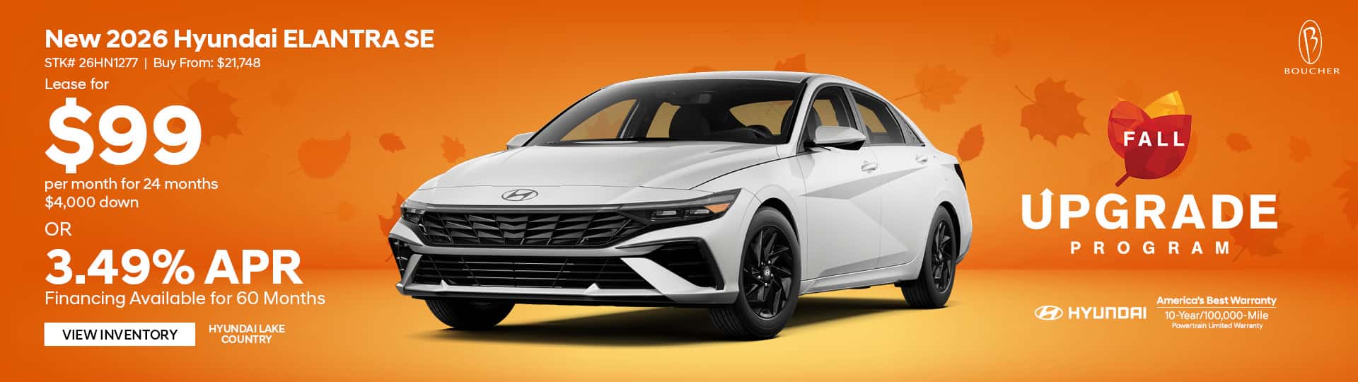 Save on a New 2026 Hyundai Elantra SE!